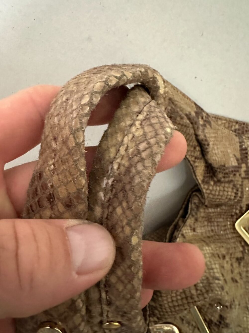 Michael Kors Python Embossed Leather Tote - Picture 5 of 8